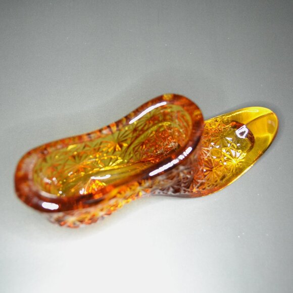 Fenton Glass Shoe Orange Color Home Decor Accents - Picture 5 of 6